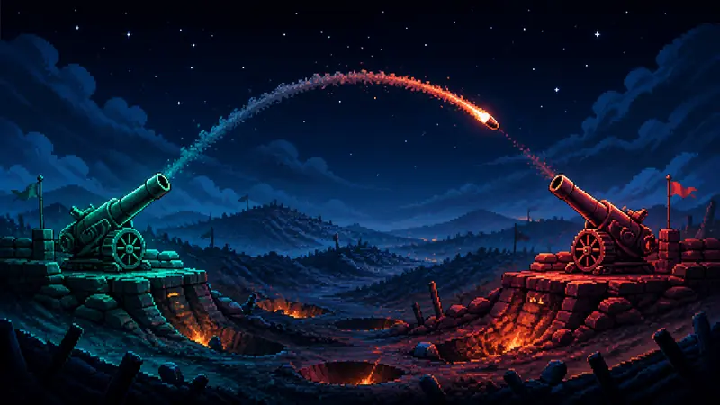 Duelo de artillería retro de Gun Game